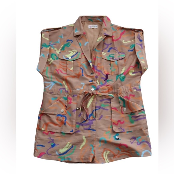 Multi Color Camo Romper - Picture 2 of 3